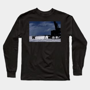 Wharf at Townsville Port - Wet Season storm approaching Long Sleeve T-Shirt